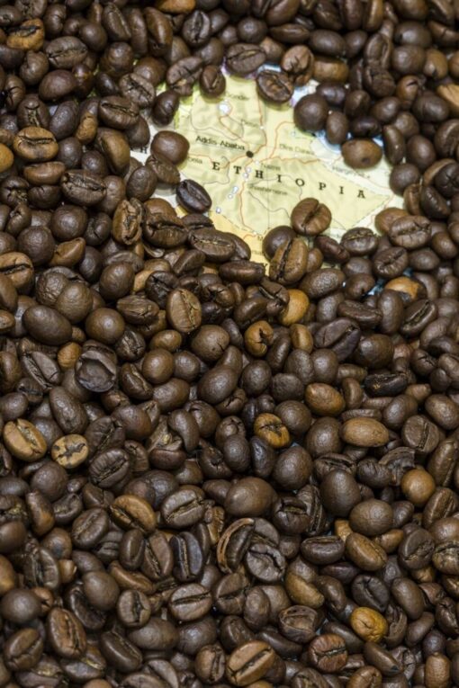Ethiopia djimmah kavos pupelės